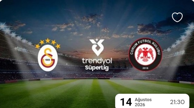 GALATASARAY - ARCA ÇORUM FK MAÇININ BİLETLERİ SATIŞTA