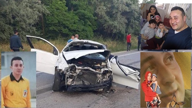 ESKÄ° HAKEM KAZA YAPTI, EÅžÄ° VE  KAYINVALÄ°DESÄ° HAYATINI KAYBETTÄ°